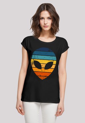 ALIEN SONNENUNTERGANG RETRO - Print T-shirt - schwarz