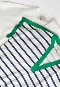 2- PACK  - Triko s potiskem - ivory and stripe x2