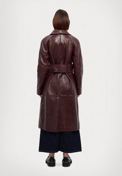 REMAIN BONDED COAT - Giacca di pelle - deep mahogany