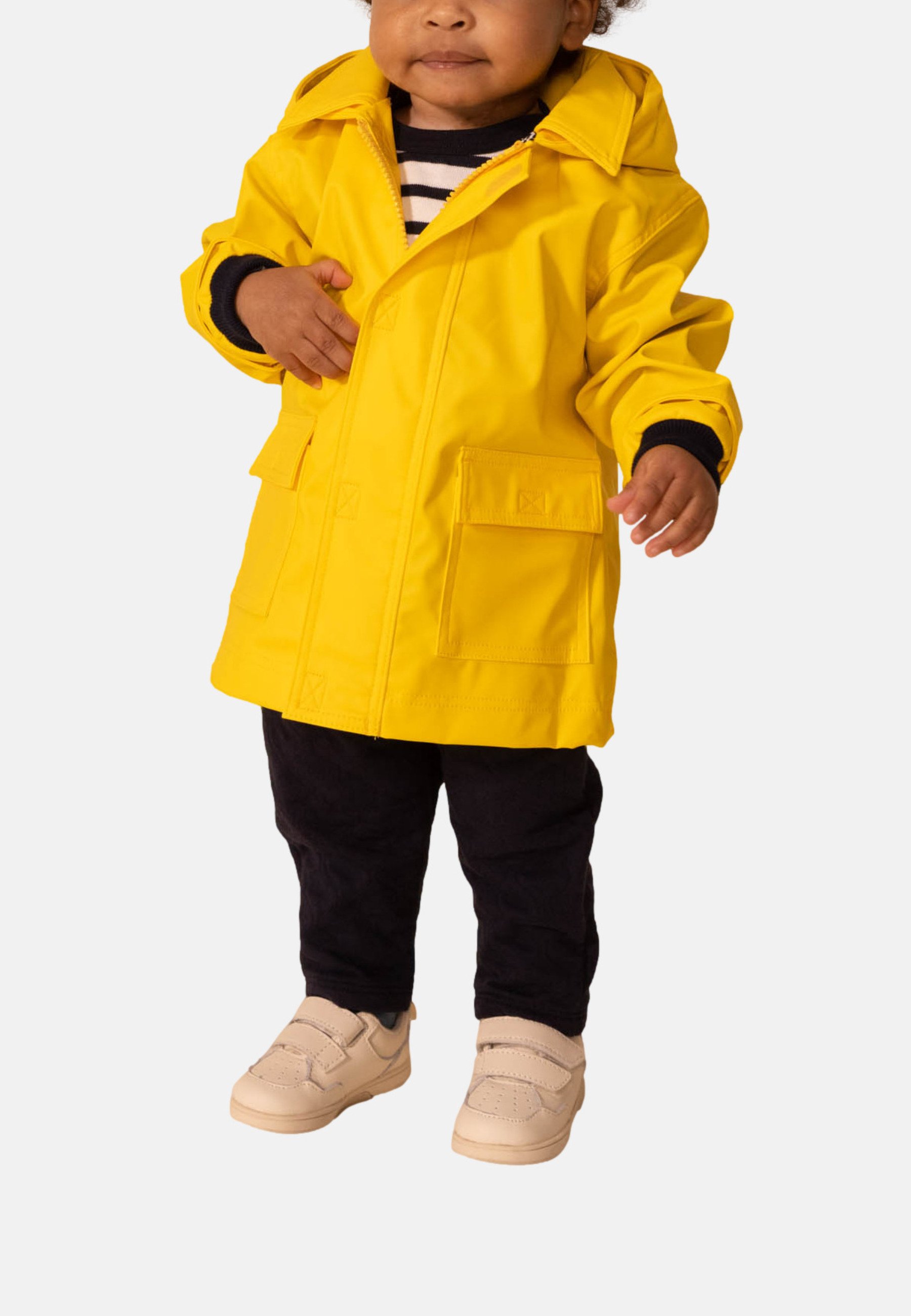 Petit Bateau - Cape De Bain Pour Bébé Garçon, Jaune, Taille Unique - Imperméable Pratique Avec Pressions - 4