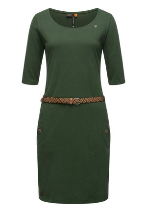 TANNYA SOLID - Jerseykleid - dark olive