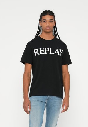 CREW NECK LOGO  - T-shirt med print - black