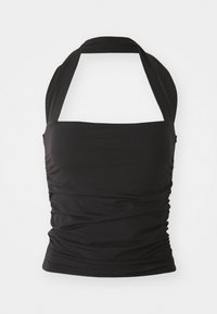 SOFT TOUCH HALTERNECK TOP - Toppi - black