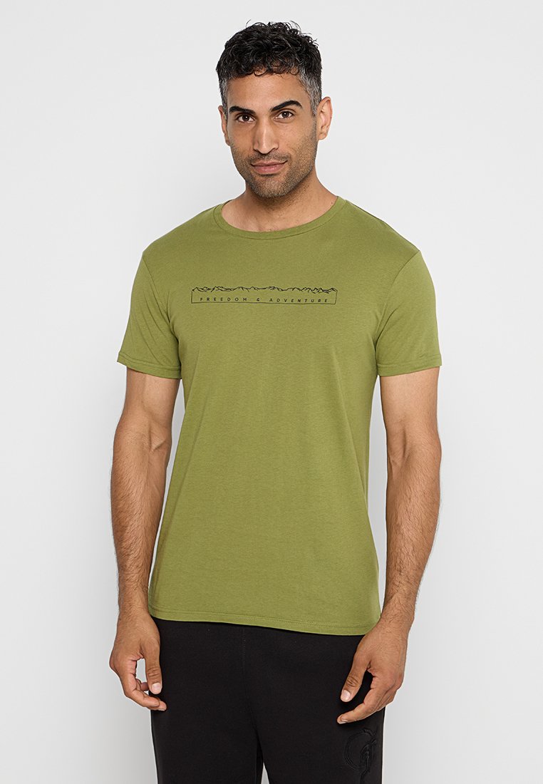 Jeep T-shirt print groen