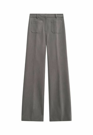 Dobber, LULU FLARE TROUSERS - Broek - taupe melange