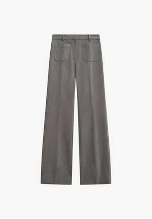 Dobber, LULU FLARE TROUSERS - Broek - taupe melange