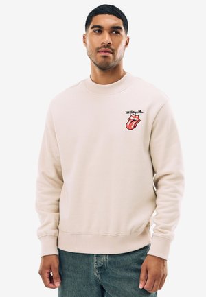 Next REGULAR FIT - ROLLING STONES LICENCE - Sweatshirt - ecru white