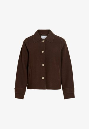 VILA, JACKET VIJUICE BUTTONED - Leichte Jacke - coffee bean