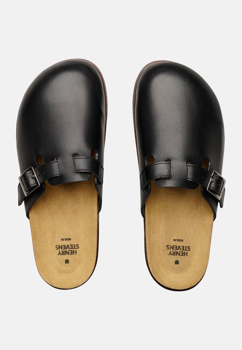 Herren Sandalen | Henry Stevens Clogs schwarz - WT88768 Herren Sandalen | Henry Stevens Clogs schwarz - WT88768