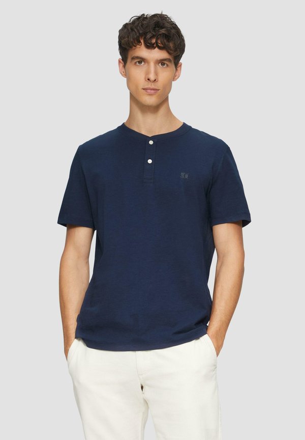HENLEY - T-Shirt basic - tiefblau