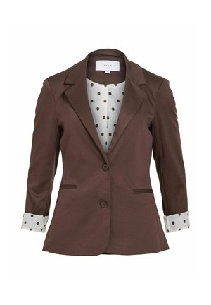 VILA, BLAZER VISAGA JERSEY - Blazer - coffee bean