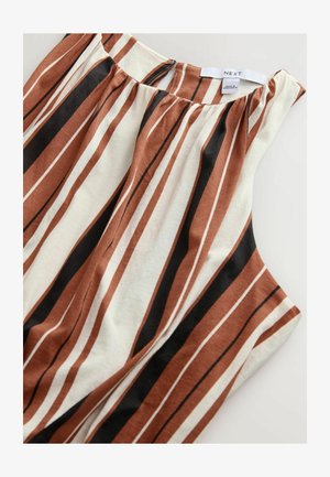 Next SLEEVELESS WIDE LEG - Jumpsuit - brown cream stripe