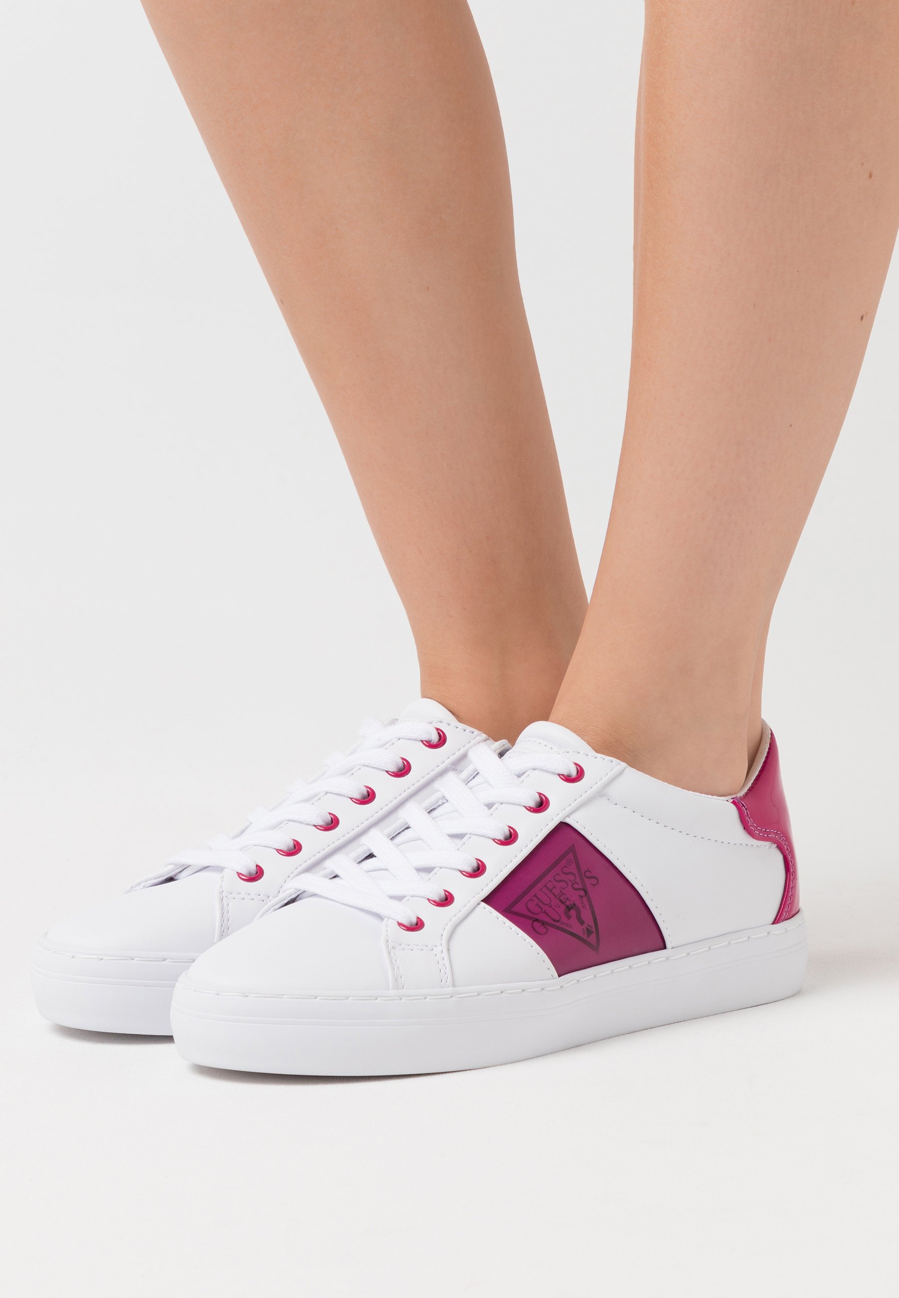 pink guess trainers