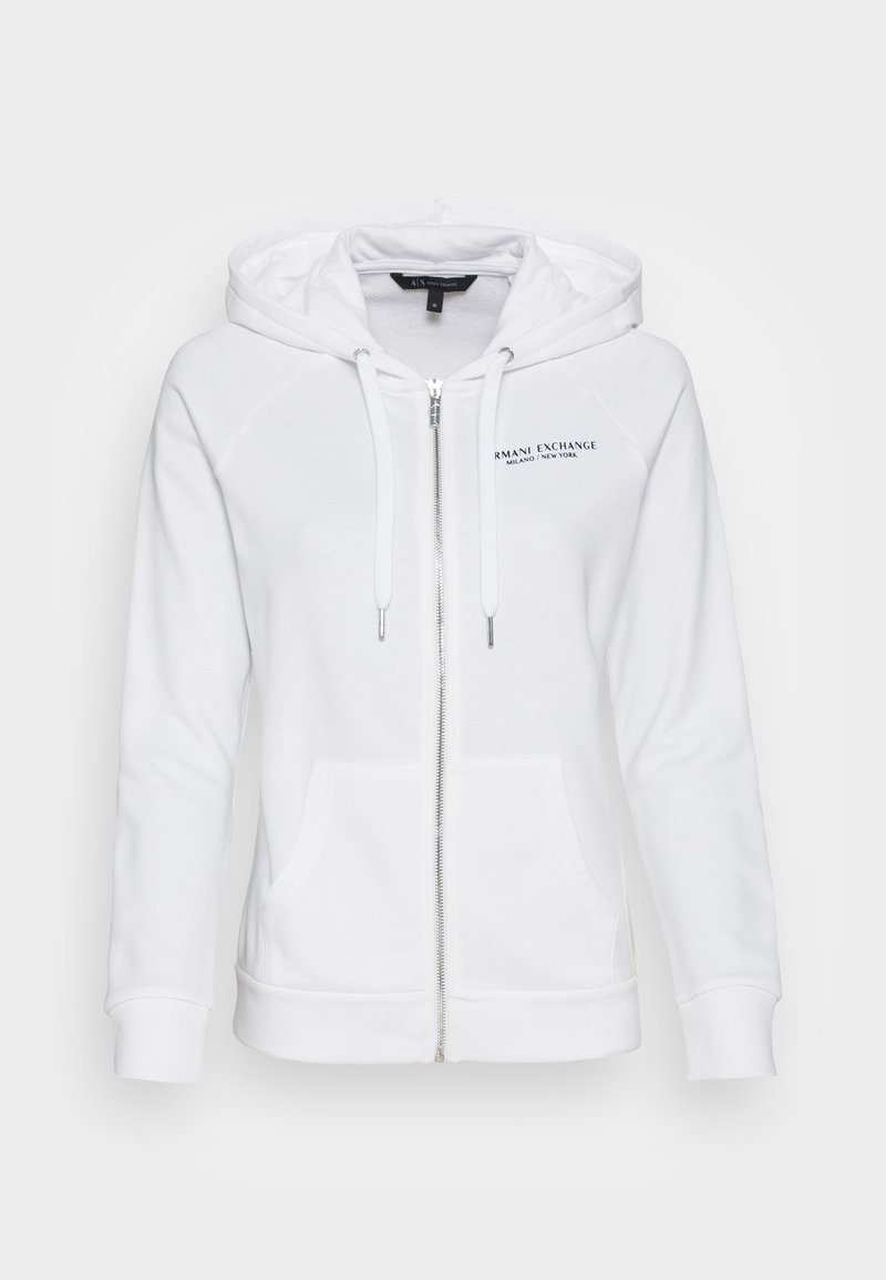 Armani Exchange FELPA - Zip-up sweatshirt - white - Zalando.de