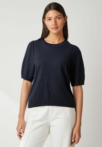 Next ROUND NECK SHORT SLEEVE REGULAR FIT - Pamata T-krekls - navy blue