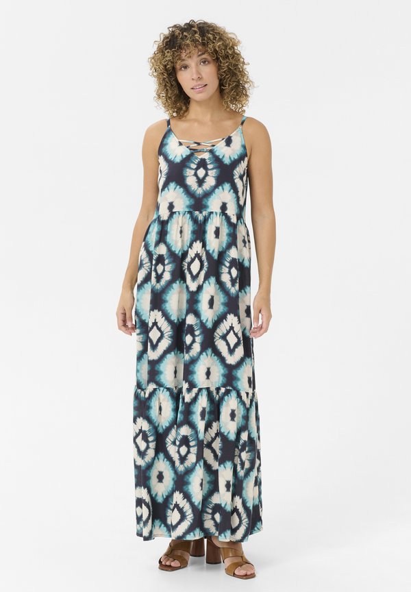 Maxikleid - aqua tie dye