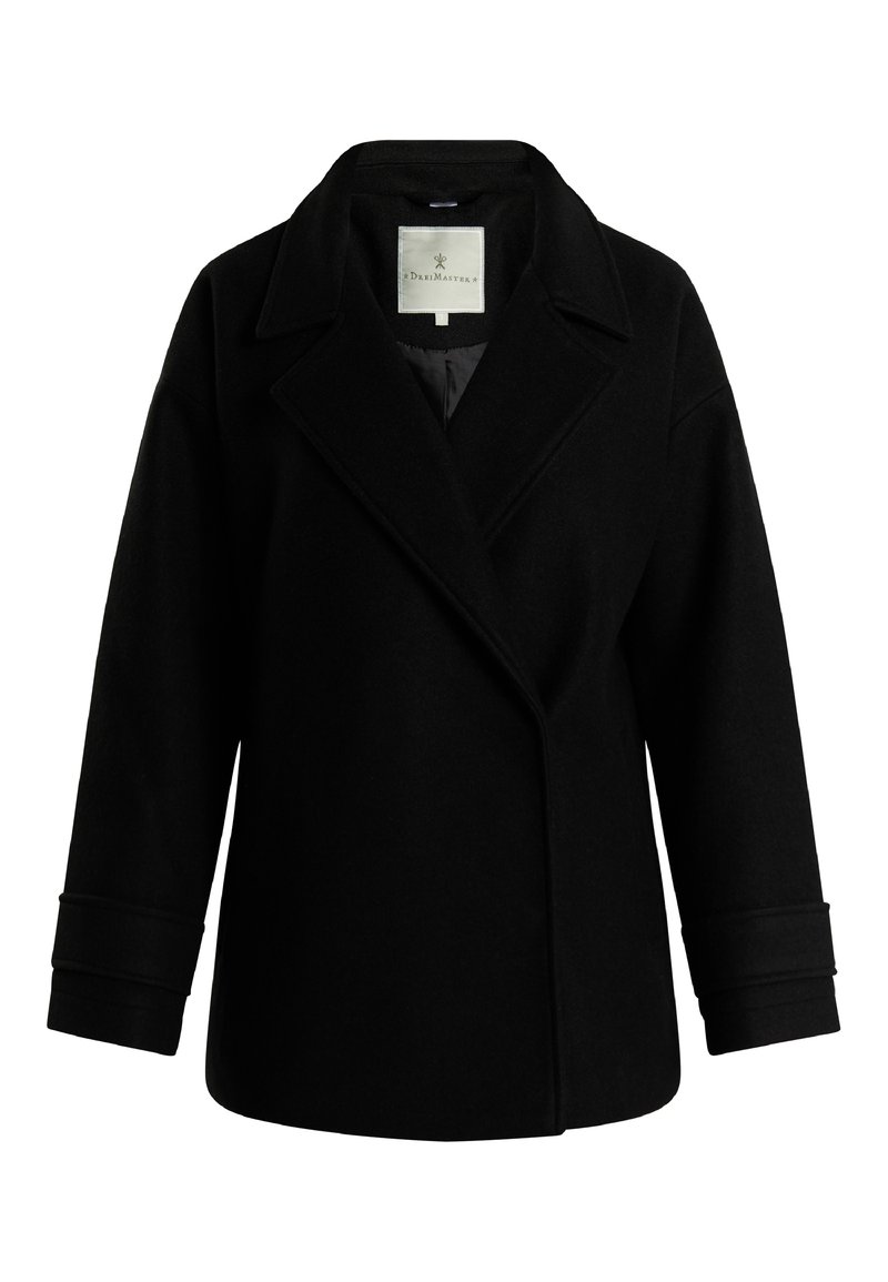 dreimaster Mantel zwart