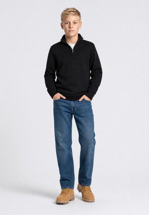 Petrol Industries, HALF-ZIP KNIT SWEATER IRONSHORE - Trui - black