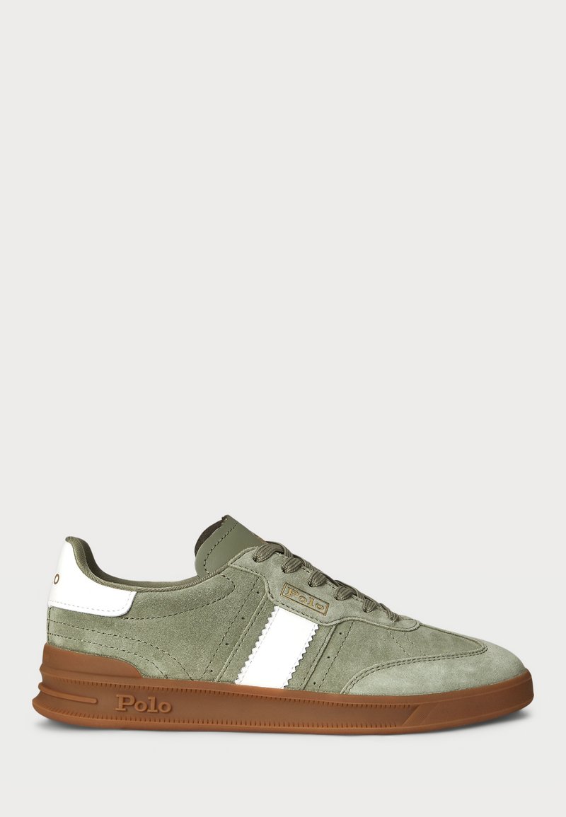 Polo Ralph Lauren HERITAGE AERA SUEDE TRAINER - Sneakers basse - sage green/deckwash white