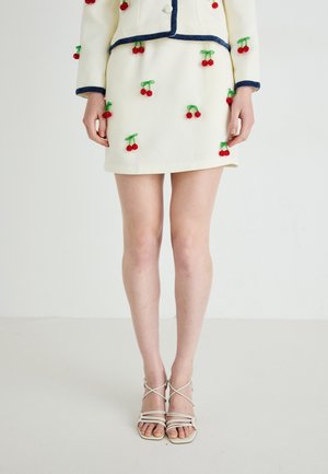 ESPERANZA EMBELLISHED MINI SKIRT - Minijupe - ivory