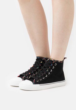 Høye joggesko - black/multi-coloured