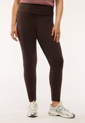 Terranova, LEGGINGS LUNGO TINTA UNITA - Leggings - cacao