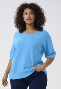 Kaffe Curve SYLVIA - Jednoduché tričko - malibu blue