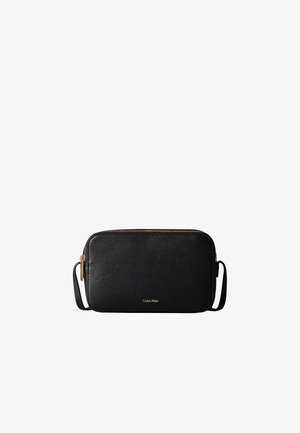 Calvin Klein, FOIL LOGO ELONGATED CAMERA - Cross body bag - black