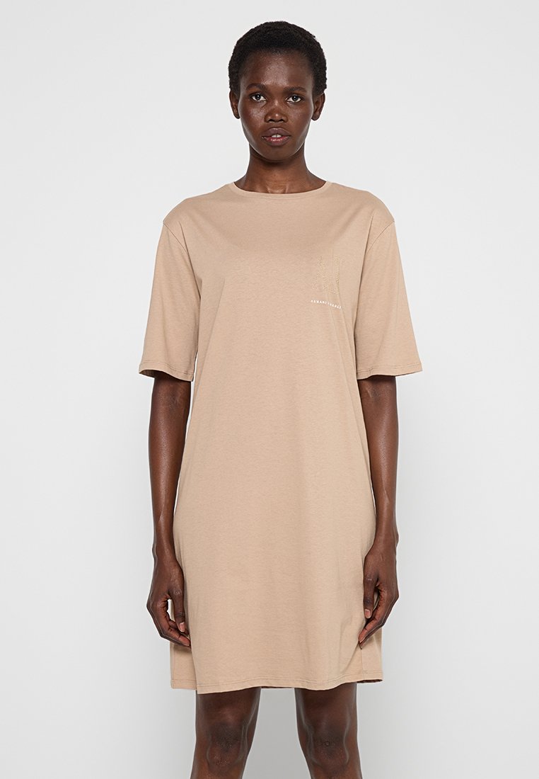 Armani Exchange Jerseykleid beige