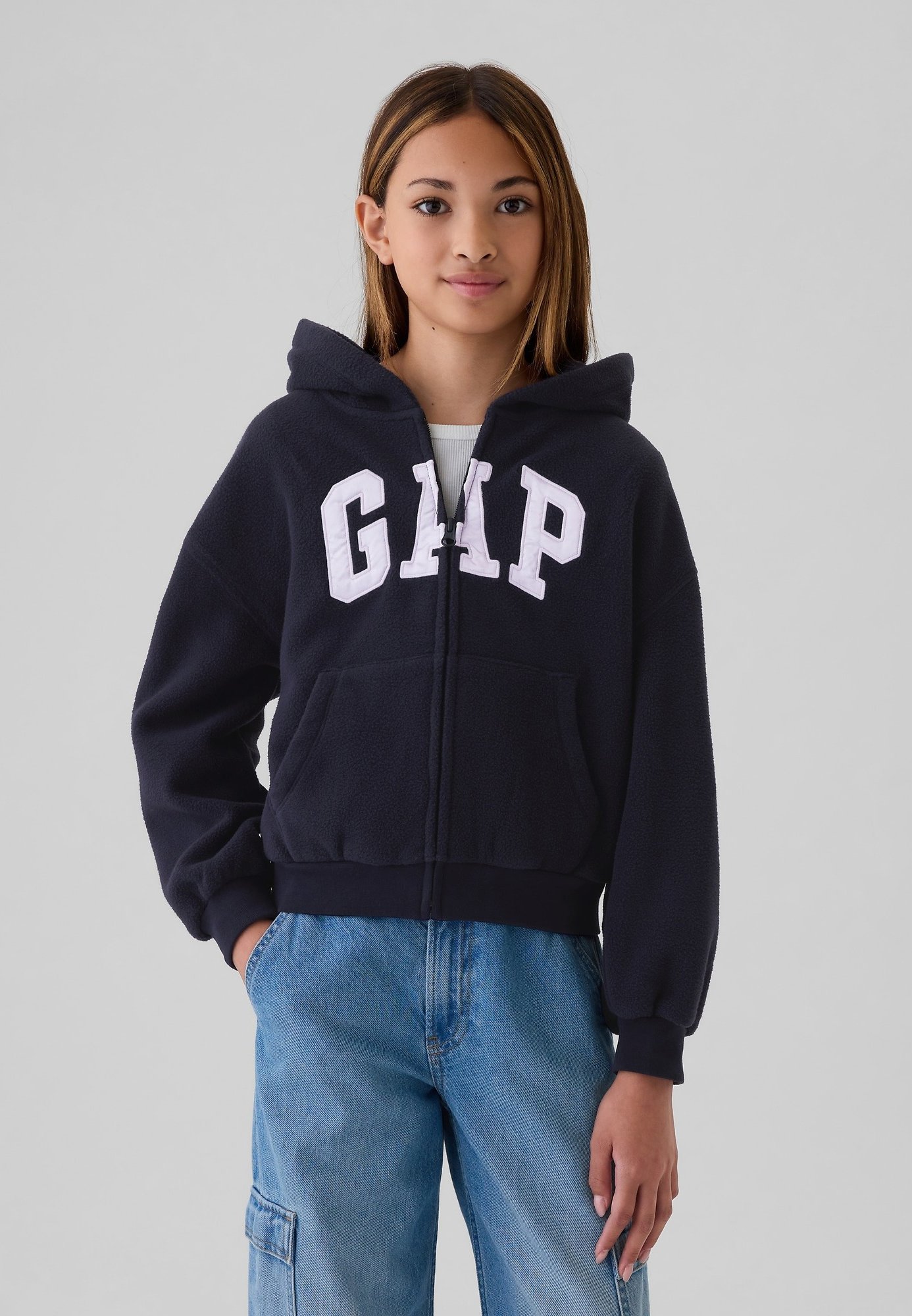 Plaid sweat polaire taille s/m, javi bleu encre So'home | La Redoute