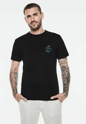 Street One MEN MIT BRUST - T-shirt print - schwarz