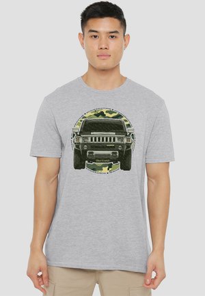 HUMMER LEAD OR FOLLOW - T-Shirt print - mottled light grey