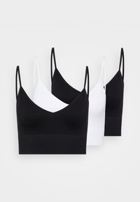 ONLVICKY V NECK 3 PACK  - Formujúca podprsenka - black/bright white