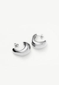 ORGANIC DOME HOOP EARRING - Korvakorut - silver-coloured