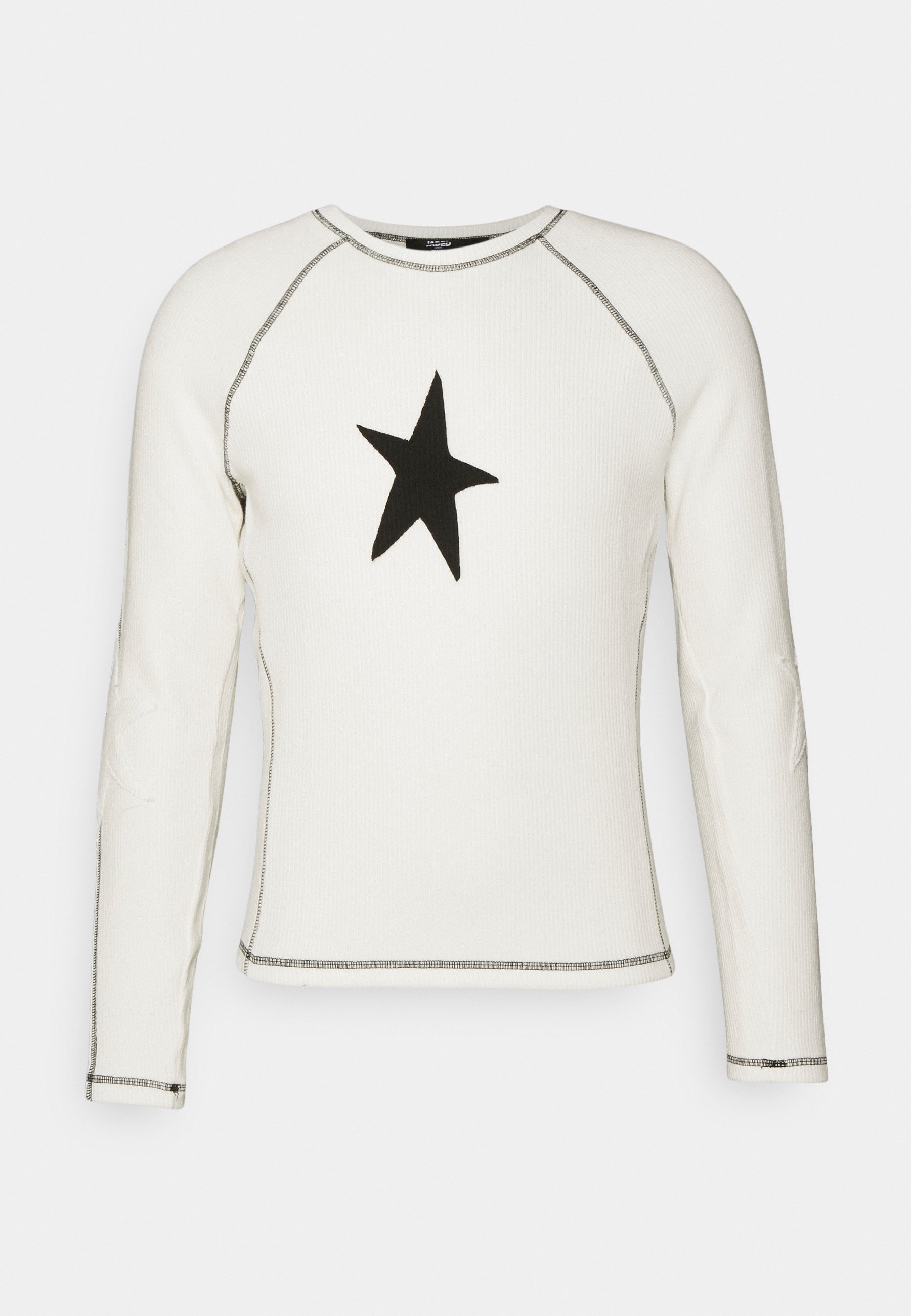 Jaded London RIB STAR APPLIQUE - Sweatshirt - white/multi