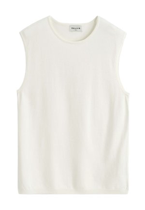 FRILIVIN T-SHIRT SANS MANCHES MINIMALISTE - Débardeur - blanc