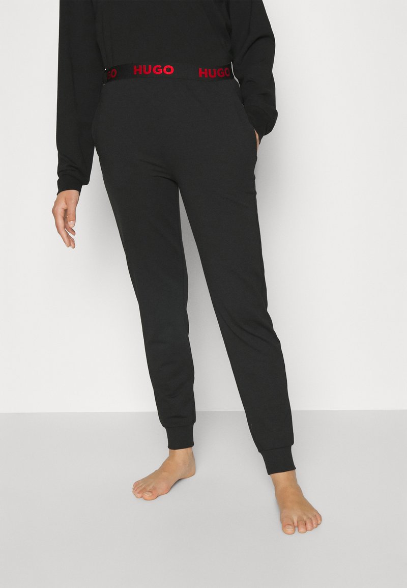 HUGO SPORTY LOGO PANTS - Pyjama bottoms - black
