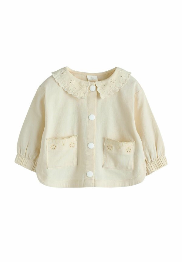 REGULAR FIT - EMBROIDERED COLLAR - Jeansjacke - cream