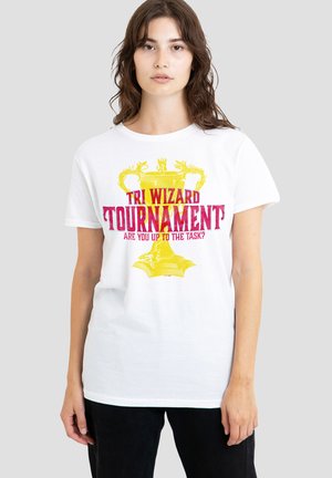 Harry Potter, HARRY POTTER TRI WIZARD TOURNAMENT ARE YOU UP FOR IT - Print T-shirt - white