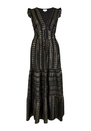 EMBROIDERED - Vestido largo - black