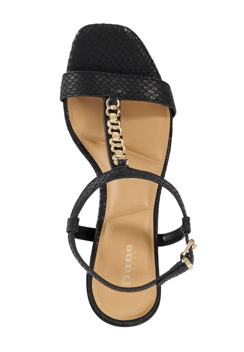 Sandales Talons Hauts Dune London Misstress - Cœur Noir - Taille 7.5 US - Occasion