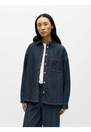 LANGARM - Hemdbluse - dark blue denim