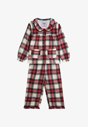 REGULAR FIT - CHECK PRETTY COLLAR SET - Pižamos komplektas - cream silver