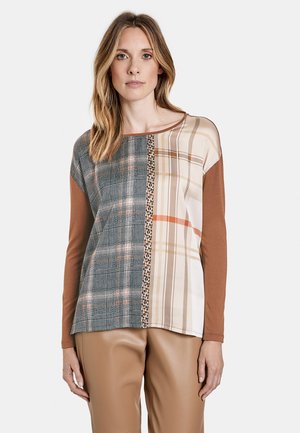 Bluse - camel/ pumpkin/ schwarz