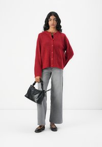 Selected Femme SLFLULU  NEW CARDIGAN  - Vest - equestrian red