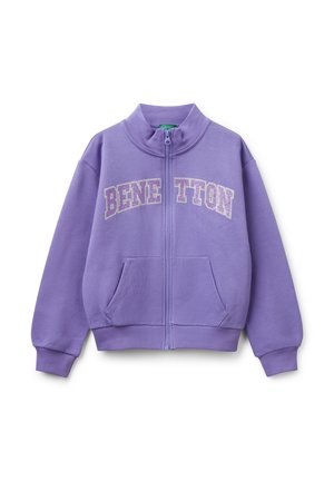 HIGH NECK WITH - Sweat zippé - blue