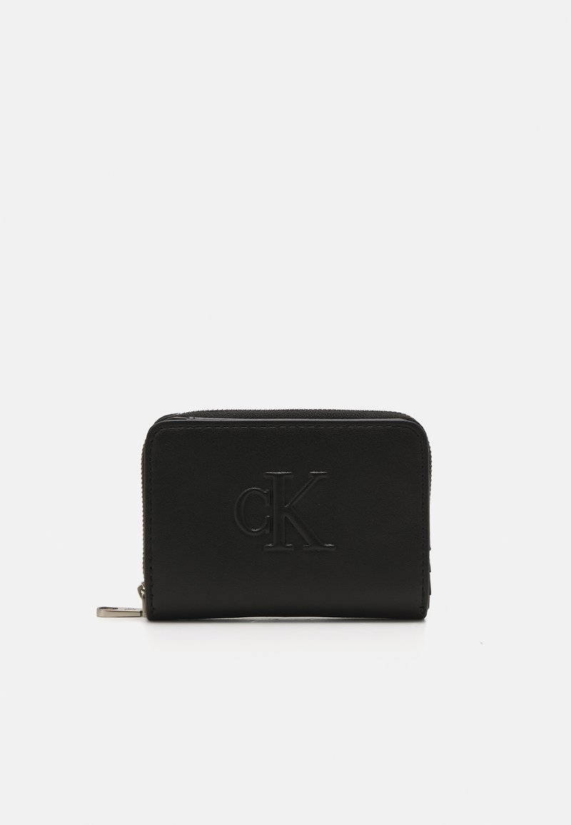 Calvin Klein Jeans SCULPTED ZIP AROUND DEBOSS - Lommebok - black