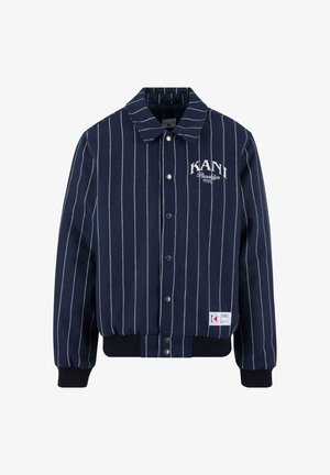 Karl Kani PINSTRIPES - Bomber-jakk - dark blue/off white