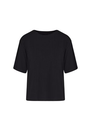 Hunkemöller, HUNKEMÖLLER PYJAMA TOP JERSEY ESSENTIAL - Haut de pyjama - black