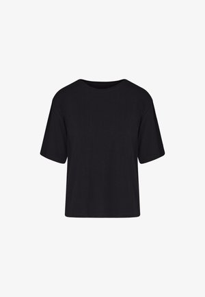 Hunkemöller, HUNKEMÖLLER PYJAMA TOP JERSEY ESSENTIAL - Haut de pyjama - black
